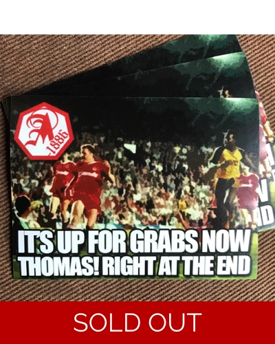 100 x It's Up For Grabs 6cmx8cm Stickers